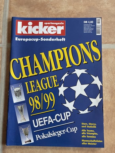 Zeitschrift kicker europacup - kicker,