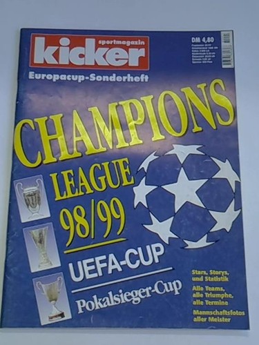 Kicker europacup sonderheft - kicker, europacup-sonderheft