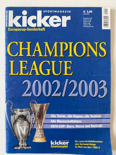 Kicker europacup sonderheft - europacup-sonderheft,