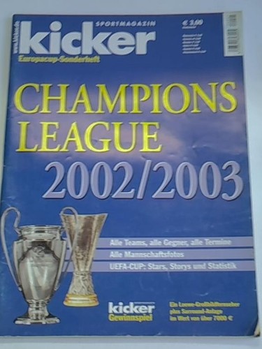 Kicker europacup sonderheft - kicker, europacup-sonderheft